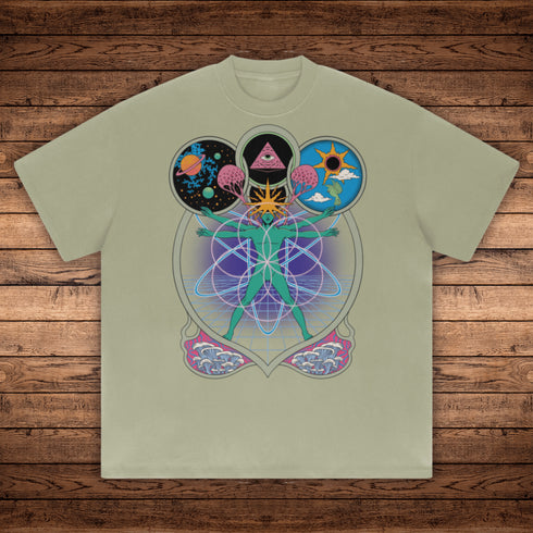 Connectedness - Absurdly Heavyweight Relaxed Fit T-shirt (425 GSM) - Phantasmagorical